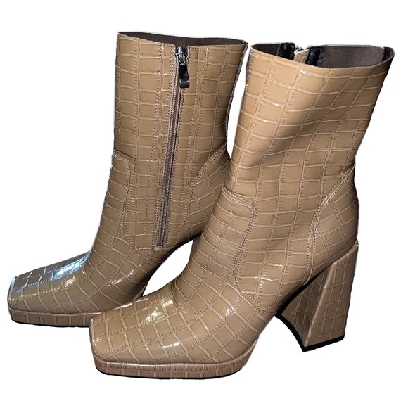 Nasty Gal Shoes - Nasty Gal Croc Heeled Boot